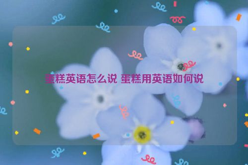 蛋糕英语怎么说 蛋糕用英语如何说