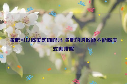 减肥可以喝美式咖啡吗 减肥的时候能不能喝美式咖啡呢