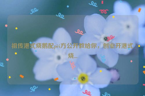 祖传港式烧鹅配pèi方公开教给你，创业开港式烧...