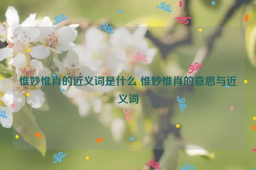 惟妙惟肖的近义词是什么 惟妙惟肖的意思与近义词