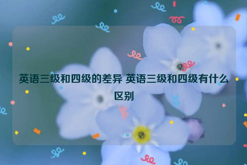 英语三级和四级的差异 英语三级和四级有什么区别