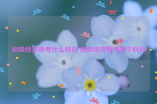 初级经济师考什么科目 初级经济师考哪个科目