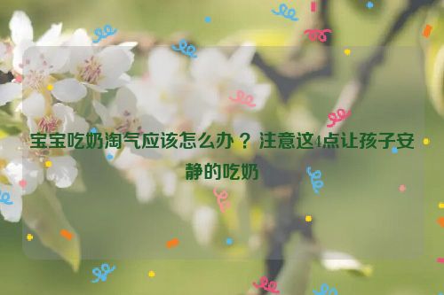 宝宝吃奶淘气应该怎么办 ？注意这4点让孩子安静的吃奶