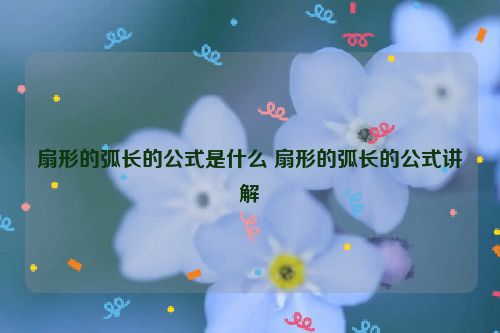 扇形的弧长的公式是什么 扇形的弧长的公式讲解