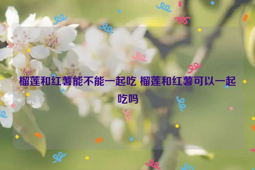 榴莲和红薯能不能一起吃 榴莲和红薯可以一起吃吗