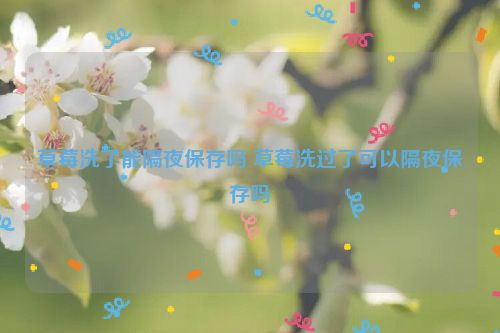 草莓洗了能隔夜保存吗 草莓洗过了可以隔夜保存吗